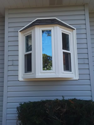 After-Bay window with two double hung